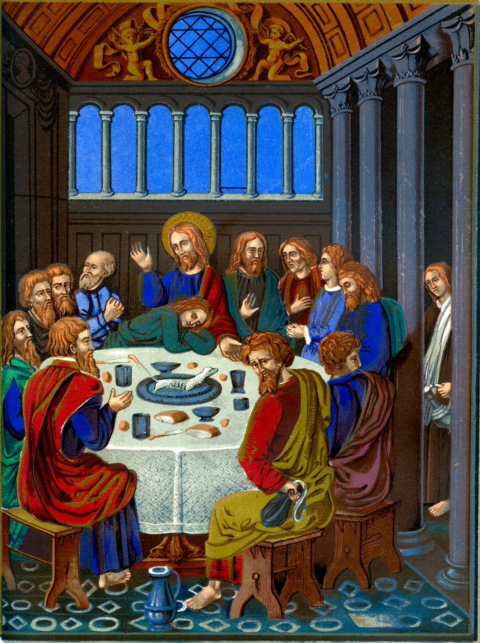 Repræsentation af den sidste nadver på emaljeret kobber, 1500-tallet 1849. af Franz Kellerhoven