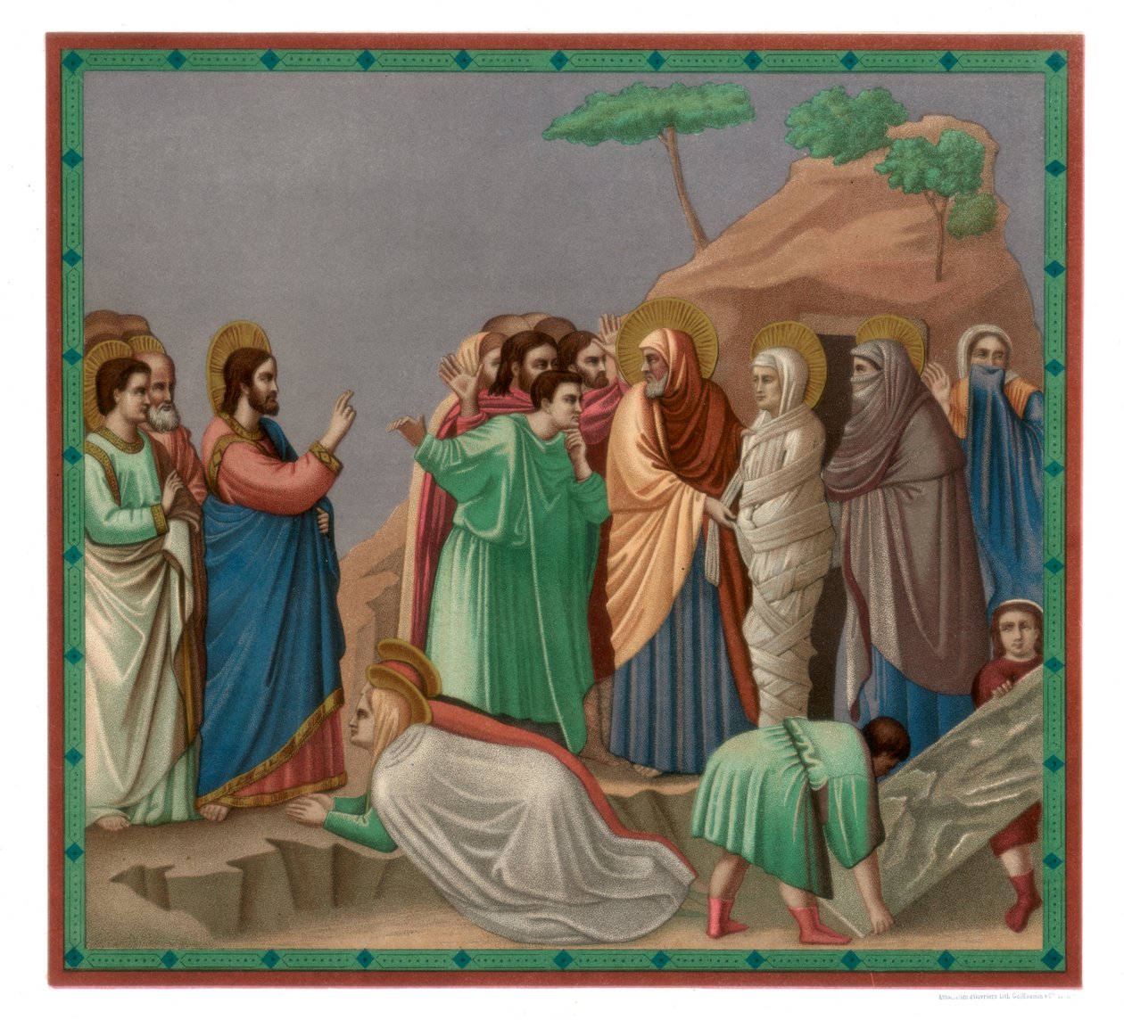 Scener fra Kristi liv: Lazarus opstandelse, 1304-1305 1870 af Franz Kellerhoven