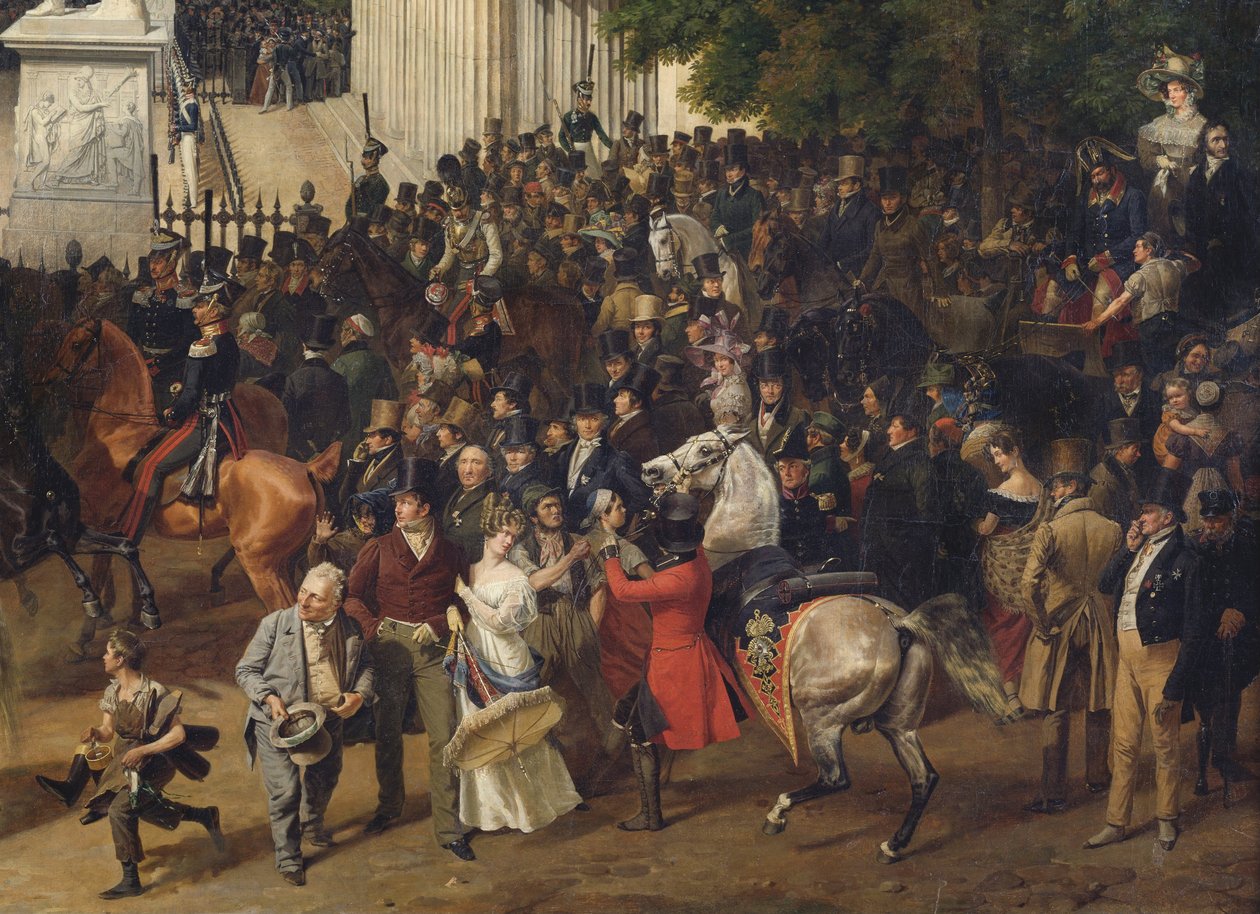 Tysk: Parade på Opernplatz i Berlin i 1822 (detalje) Parade på Opernplatz i Berlin i 1822 (detalje) af Franz Krüger