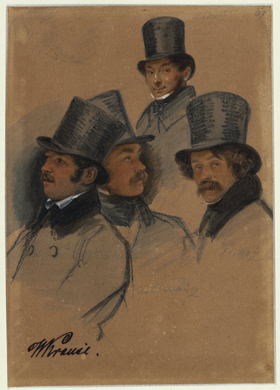 Ludwig Elsholtz, Wilhelm Krause, Karl Friedrich G. Lüderitz, Karl Friedrich Schulz af Franz Krüger