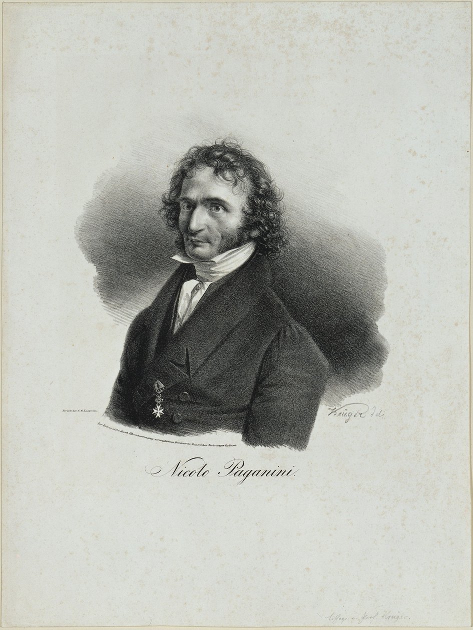 Niccolò Paganini af Franz Krüger