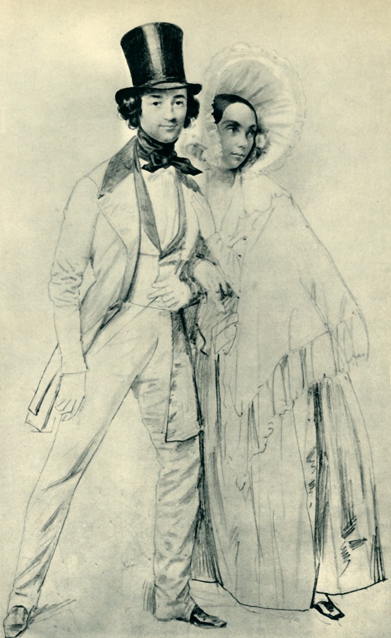Paul og Amalie Taglioni, 1839, 1943. af Franz Krüger