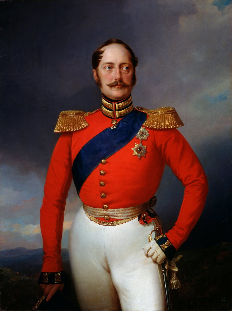 Portræt af kejser Nicholas I, 1796-1855, 1847. af Franz Krüger