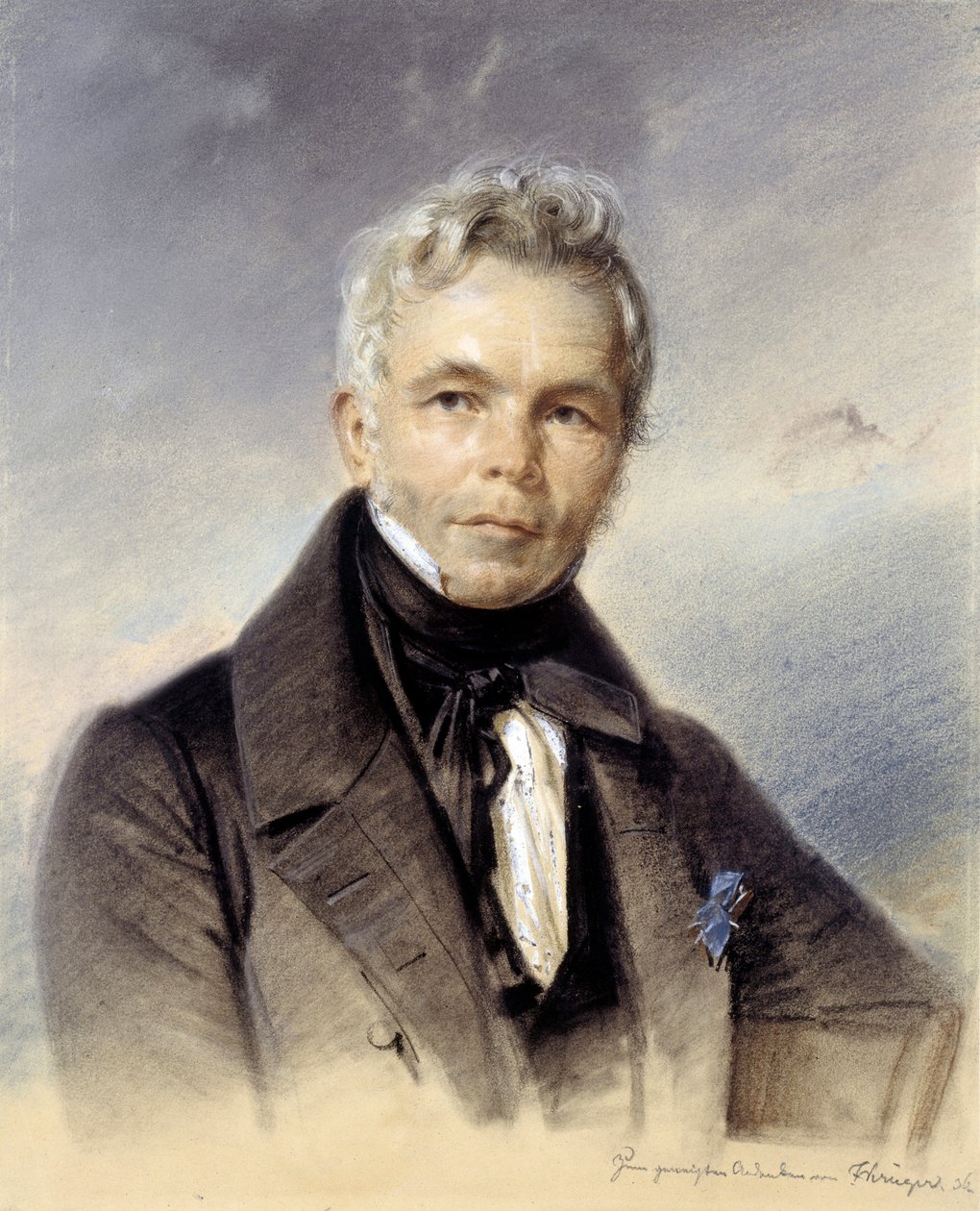 Portræt af Karl Friedrich Schinkel (1781-1841), preussisk maler og arkitekt - af Krueger, Franz (1797-1857) af Franz Krüger