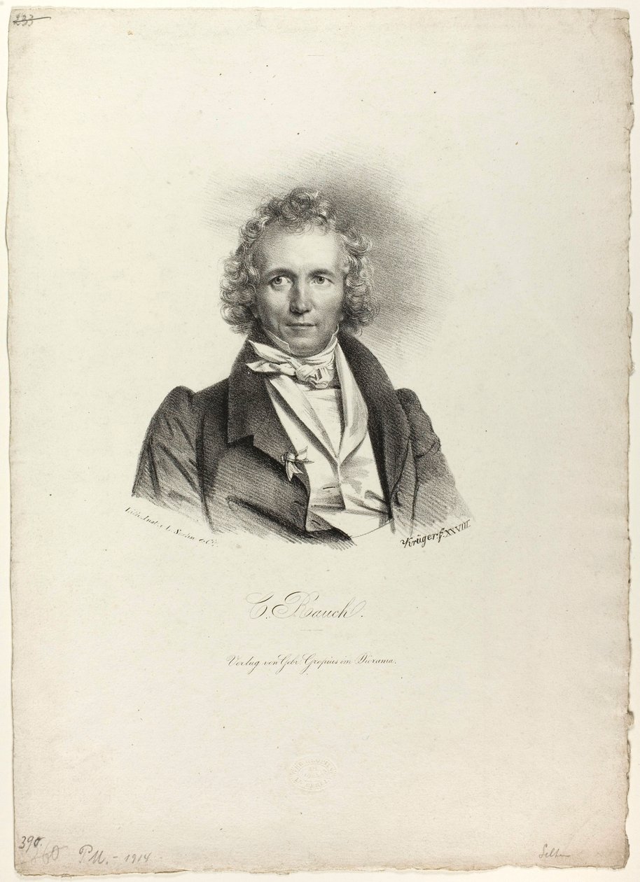 Portræt af billedhuggeren Rauch af Franz Krüger