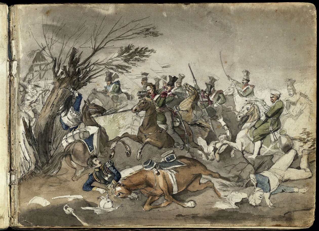 Kampscene af Franz Krüger