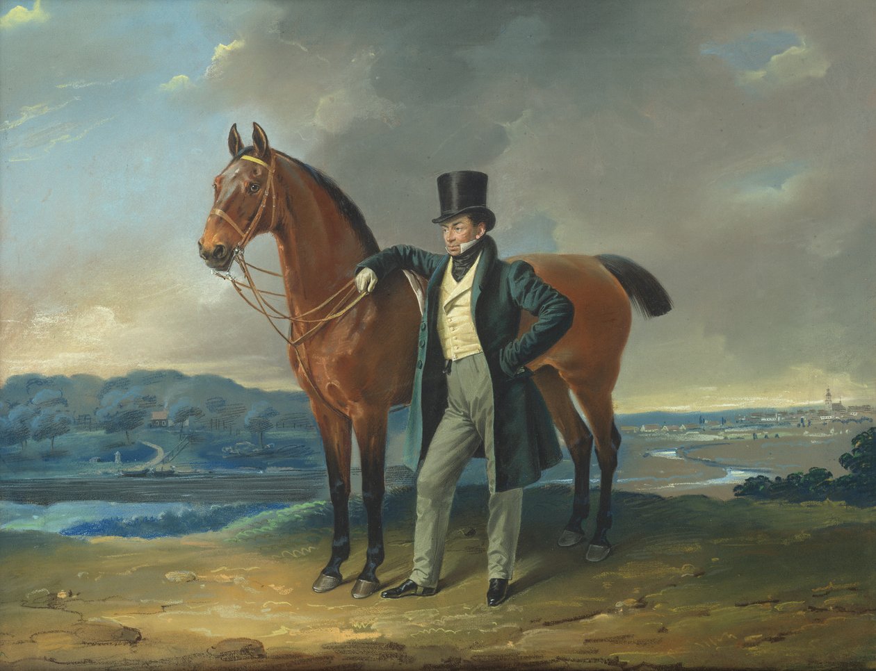 Wilhelm Christian Benecke von Groditzberg, 1828 (pastel på papir lagt ned på lærred) af Franz Krüger