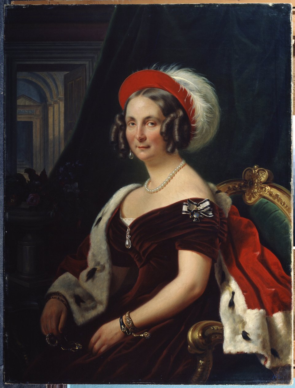Portræt af dronning Frederica af Hannover af Franz Krüger