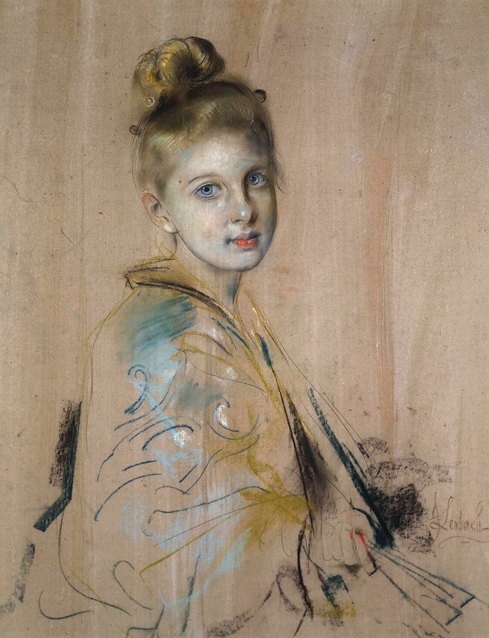 Pige med fan, 1880