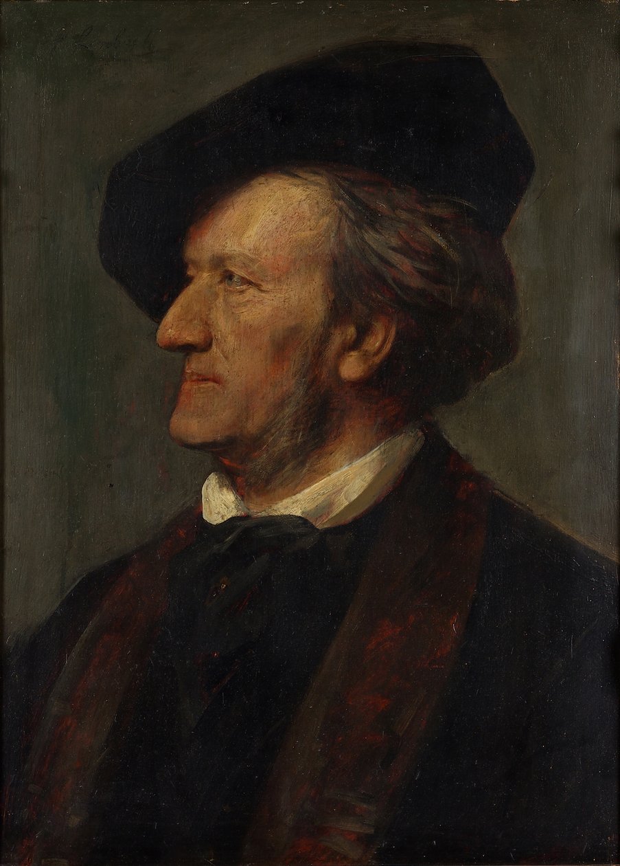 Portræt af komponisten Richard Wagner 1813-1883 af Franz von Lenbach