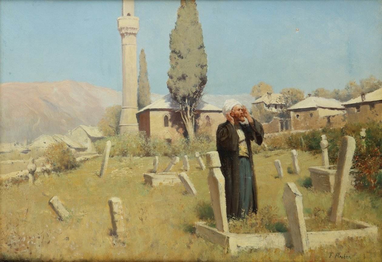 Franz Leo Ruben, Ved bøn på kirkegården før moskéen af Franz Leo Ruben