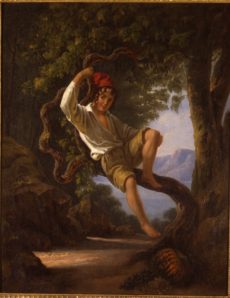 En ung dreng, der klatrer i et træ, 1820