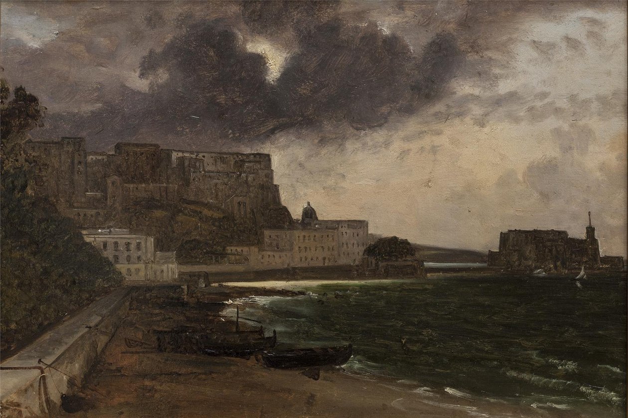 Fra havnen i Napoli. Indsamling af Storm af Franz Ludwig Catel