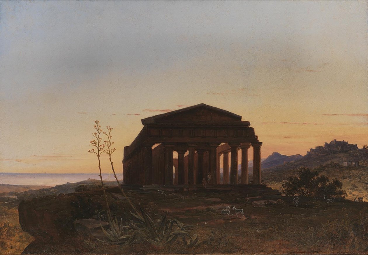 The Temple of Concordia af Girgenti af Franz Ludwig Catel