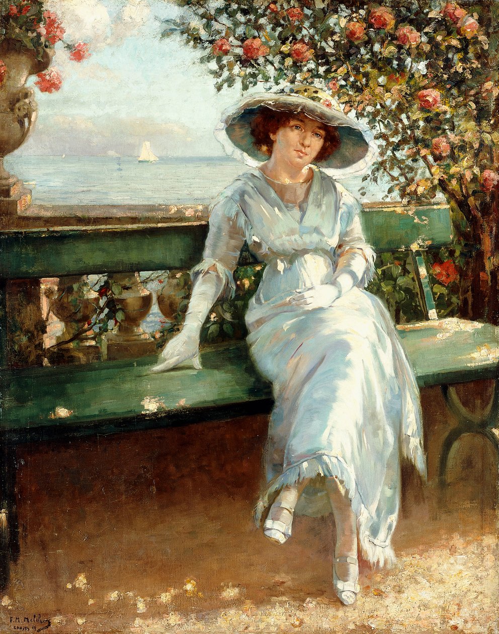 Eftermiddag ved havet, Cannes af Franz M. Melchers