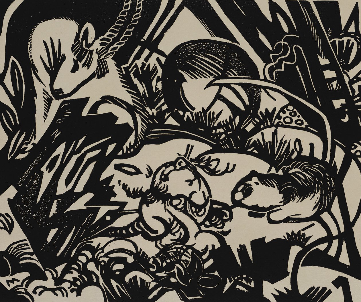 Animal Legend (træsnit) af Franz Marc