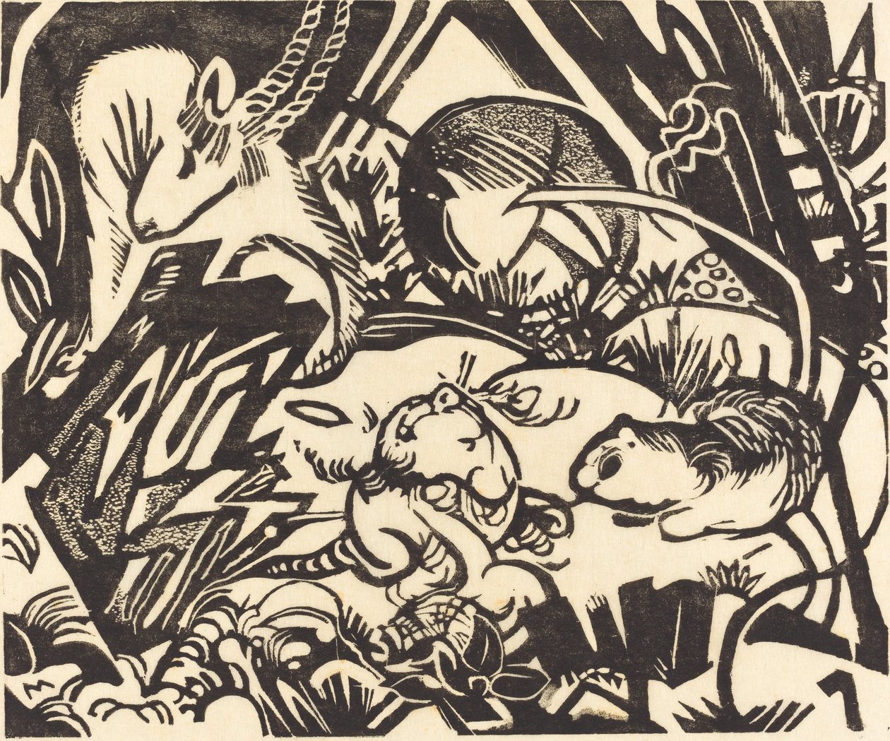 Animal Legend Tier Legend, 1912. af Franz Marc