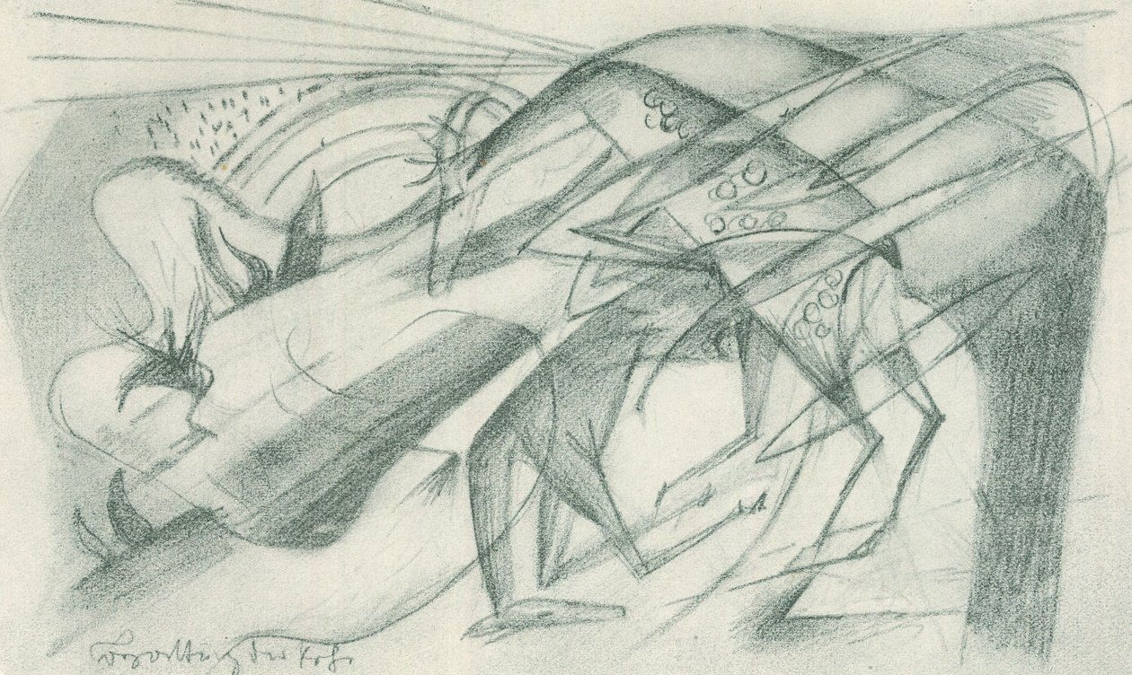 Parring af rådyr af Franz Marc