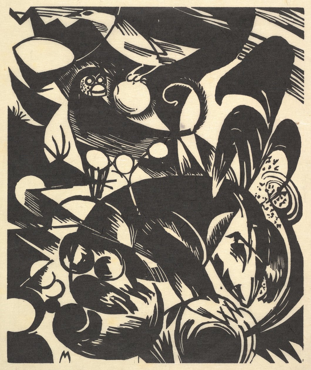 Creation I fra portfolio New Eu..., 1914 posthumt trykt i 1921 og udgivet i 1922. af Franz Marc