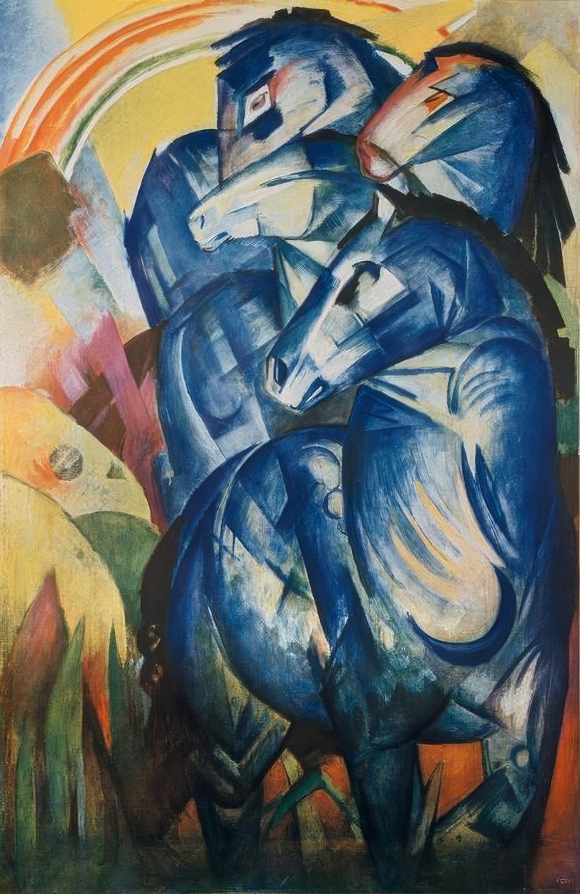 De blå hestes tårn af Franz Marc
