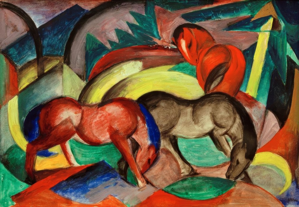 Tre heste af Franz Marc