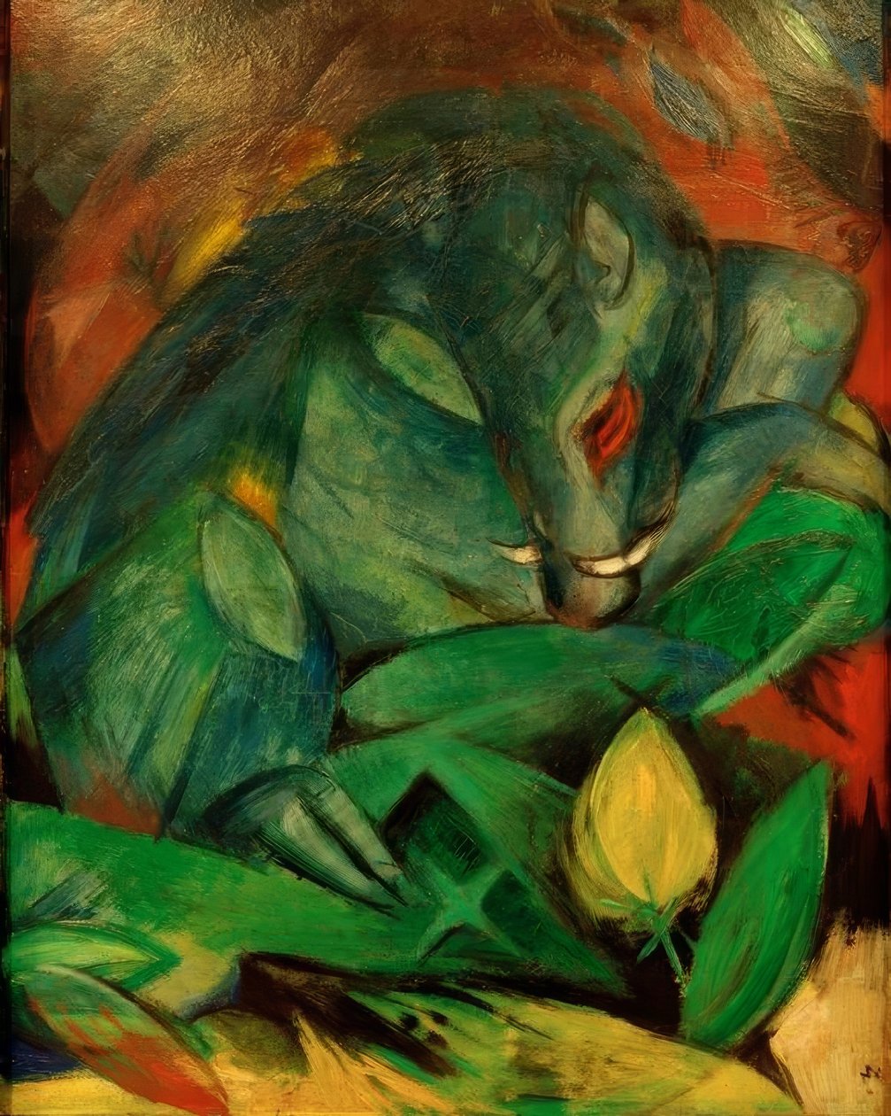 Orne og so (vildsvin) af Franz Marc