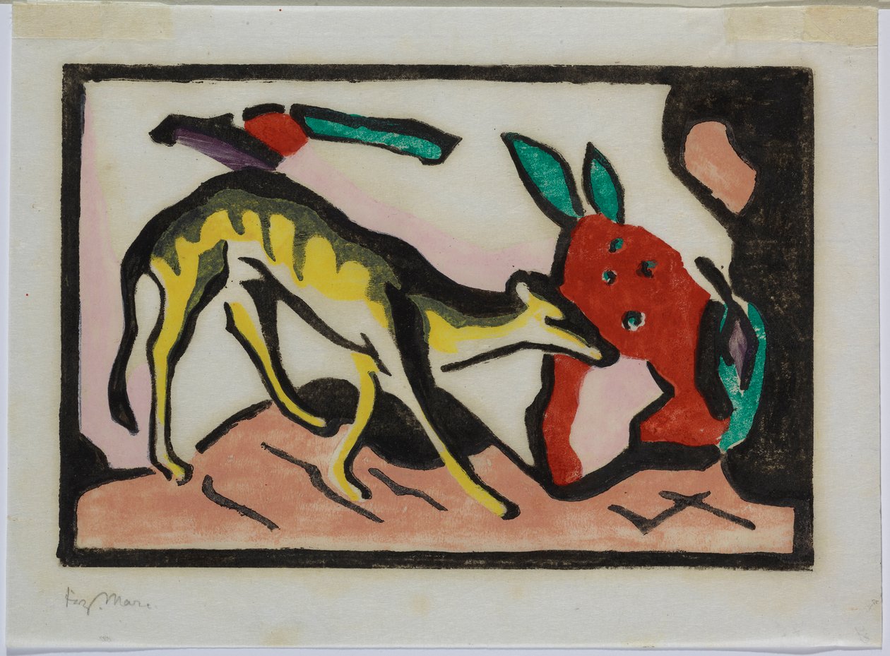 Mytisk væsen af Franz Marc