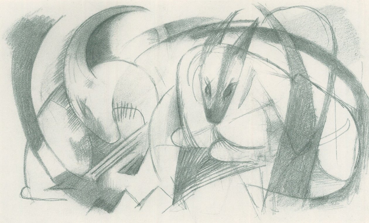Franz Marc - Skitsebog fra marken - Blad 13 af Franz Marc