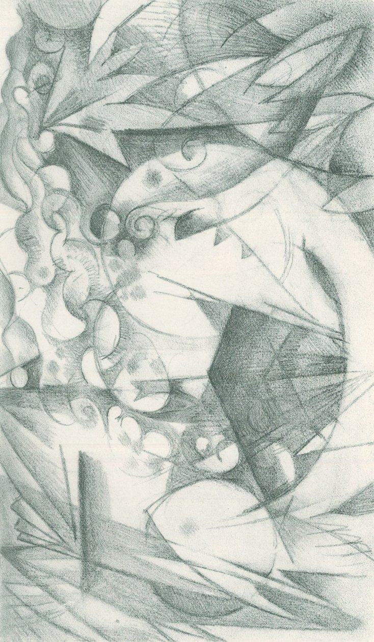 Franz Marc - Skitsebog fra marken - Blad 18 af Franz Marc