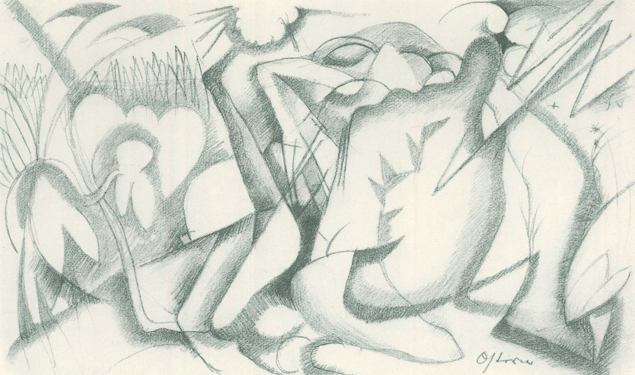 Franz Marc - Skitsebog fra marken - Blad 19 af Franz Marc