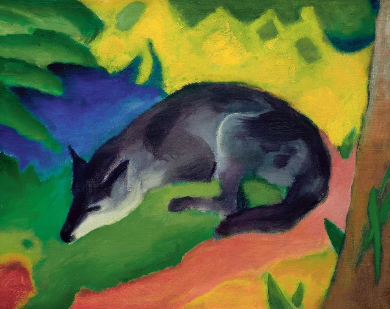 Ræv (blå-sort ræv) af Franz Marc