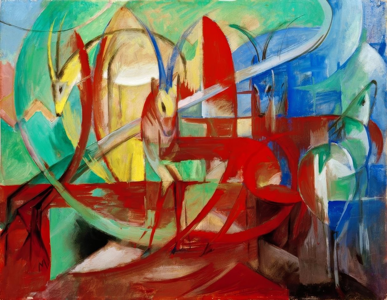 gazeller af Franz Marc