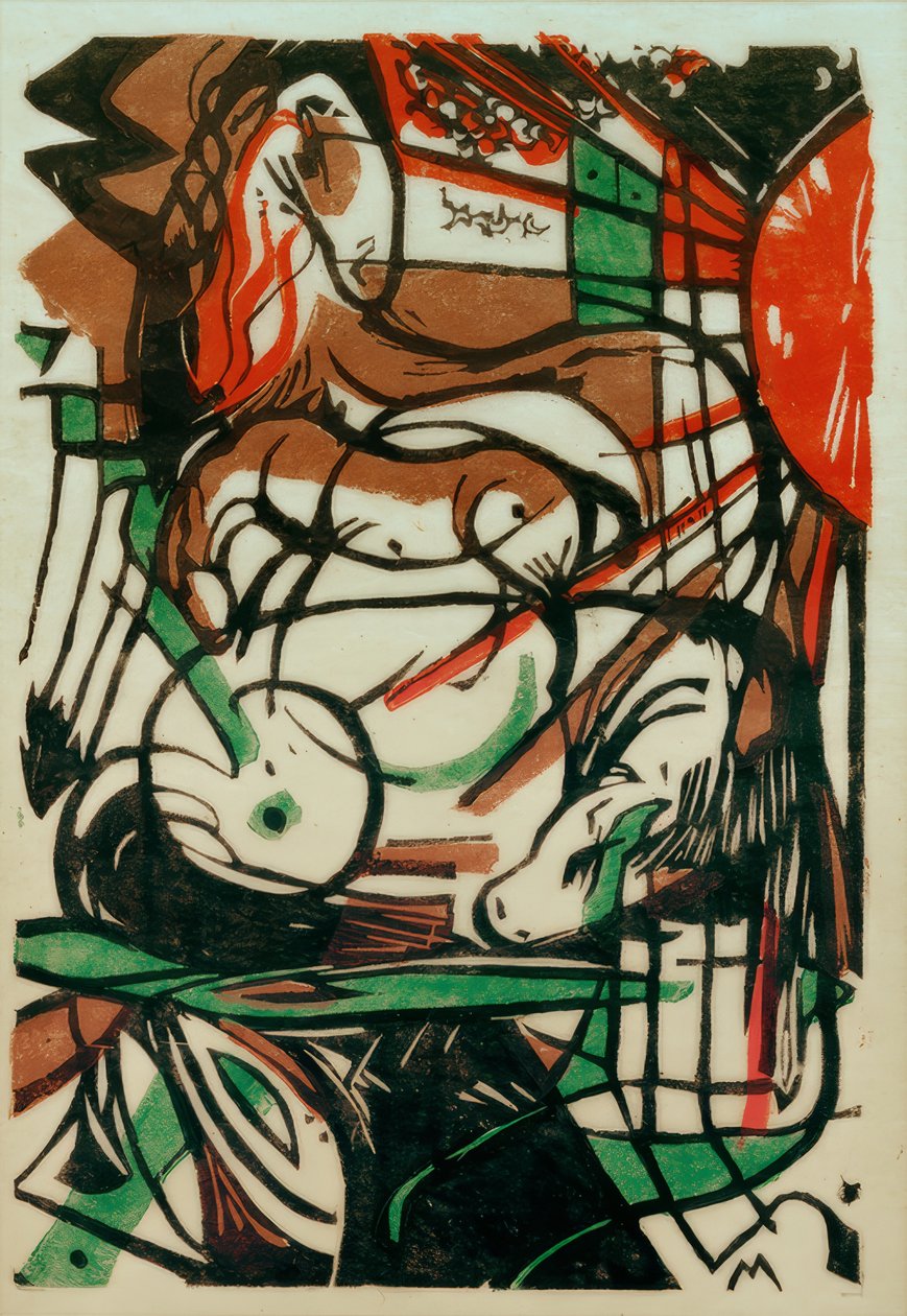 Hestenes fødsel af Franz Marc