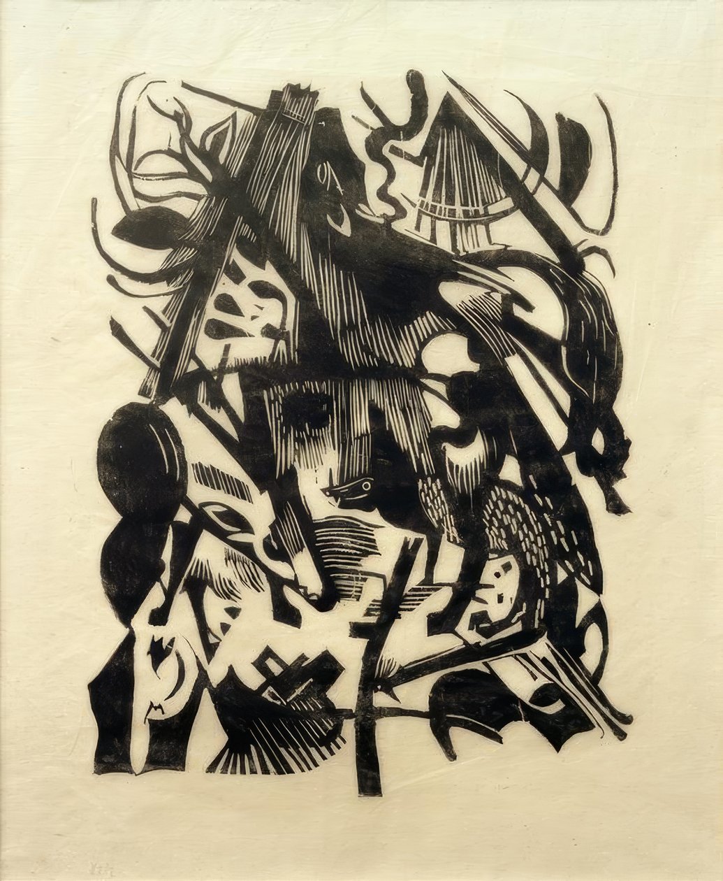 Ulvenes fødsel af Franz Marc