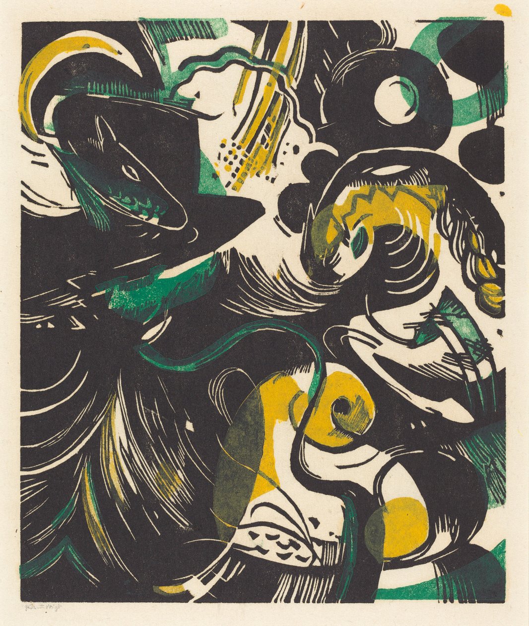 Genesis II (Schöpfungsgeschichte II) af Franz Marc