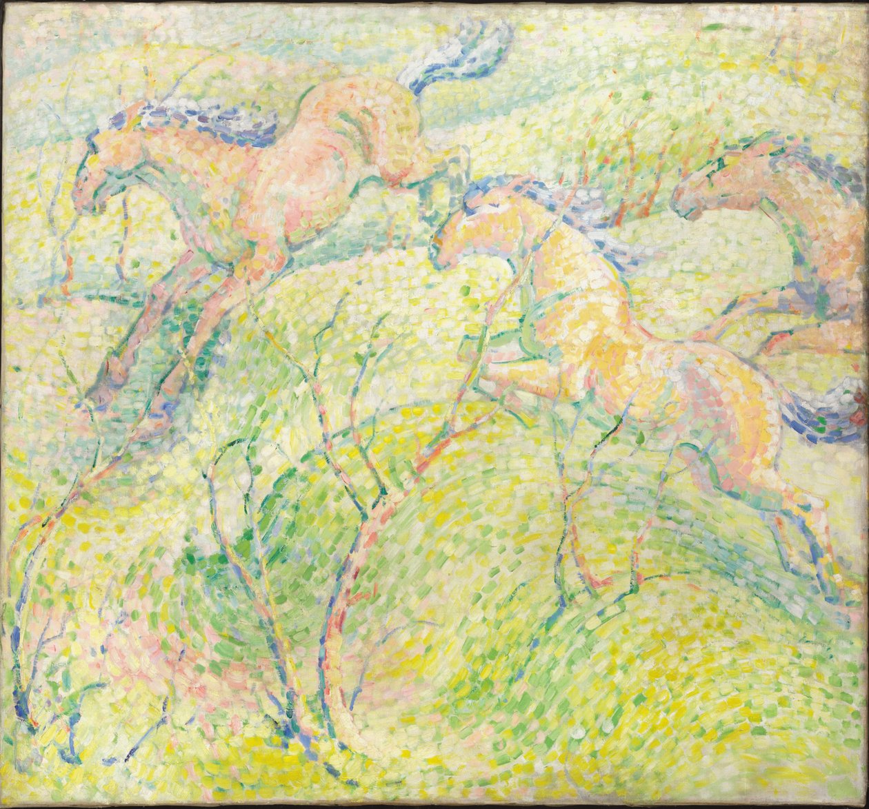 Hoppeheste, 1910 af Franz Marc