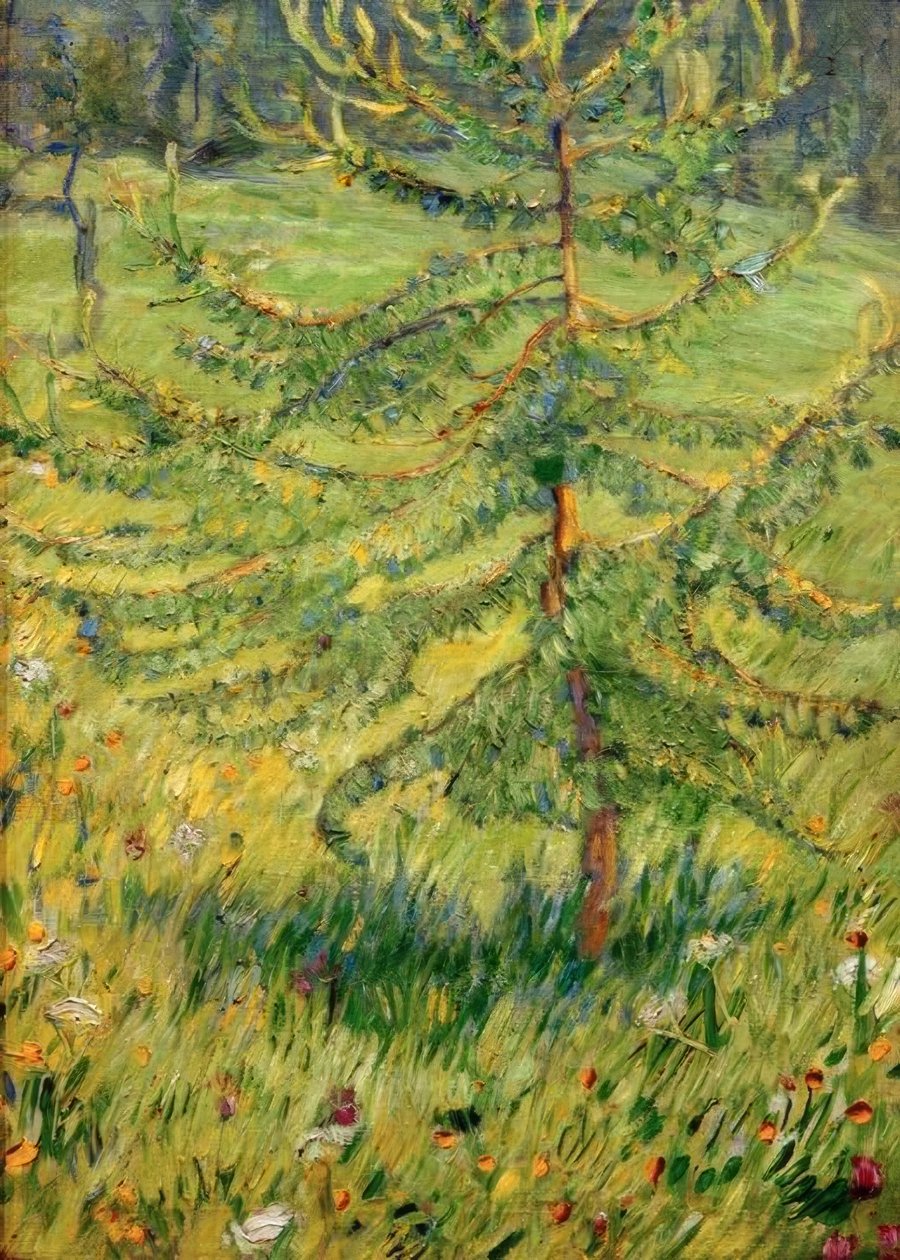 Unge lærke på en skoveng af Franz Marc