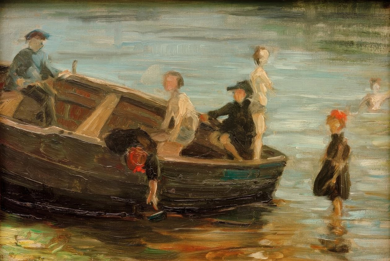 Børn i båden af Franz Marc