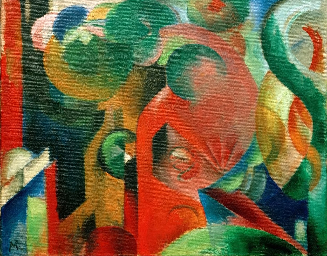 Lille sammensætning III af Franz Marc