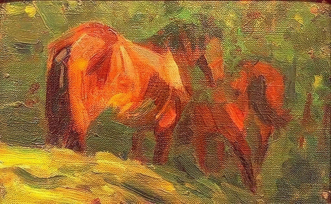 Undersøgelse af små heste af Franz Marc