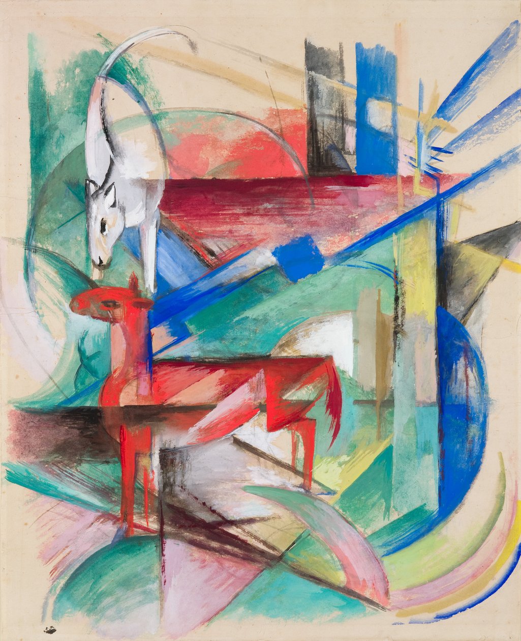 Landskab med dyr af Franz Marc