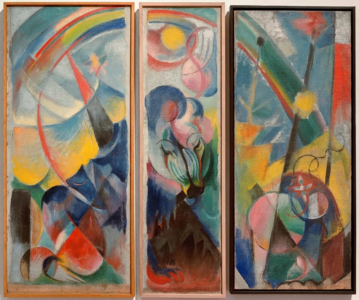 Landskab med en regnbue / Landskab med en regnbue (mytisk dyr) af Franz Marc