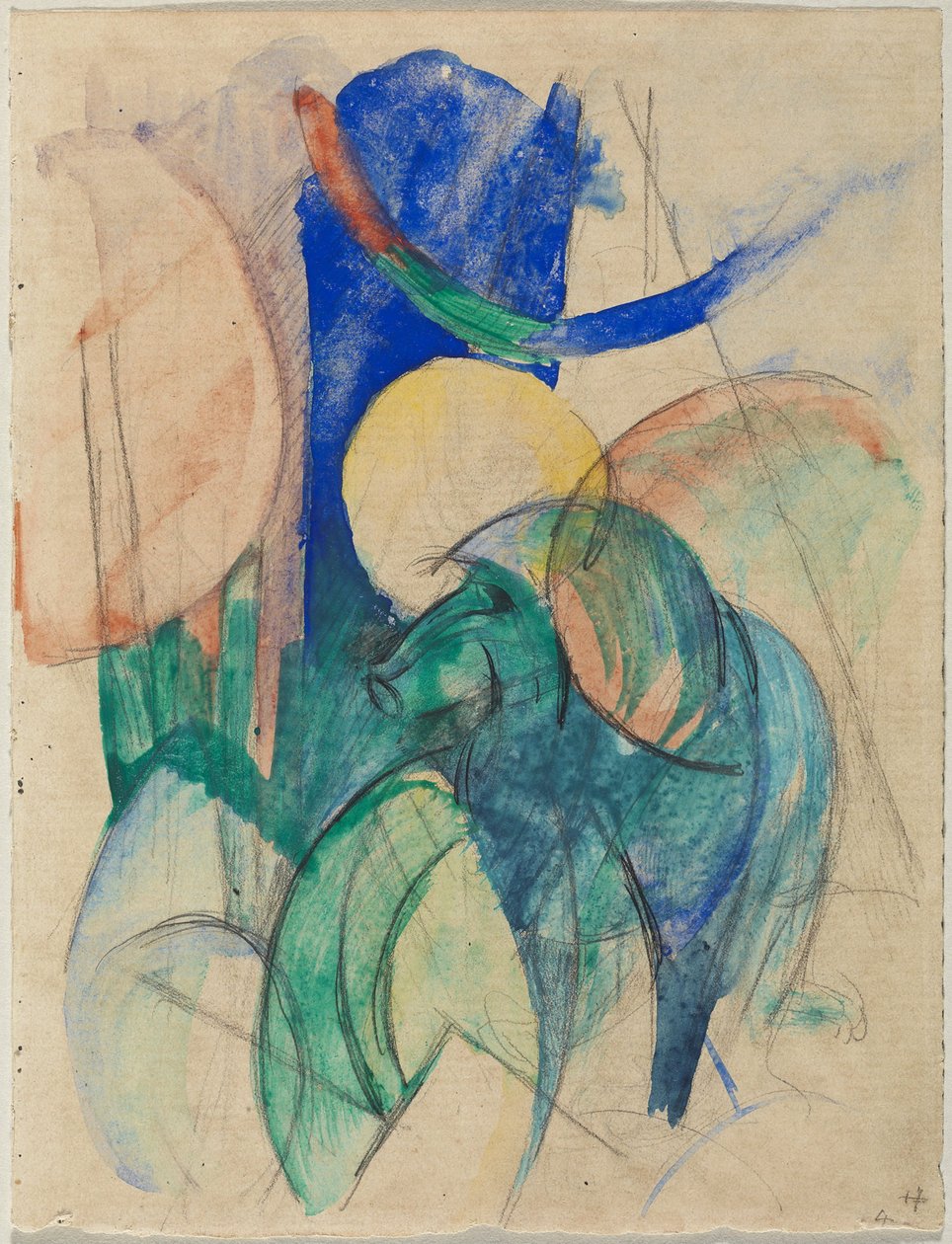 Mandrill af Franz Marc