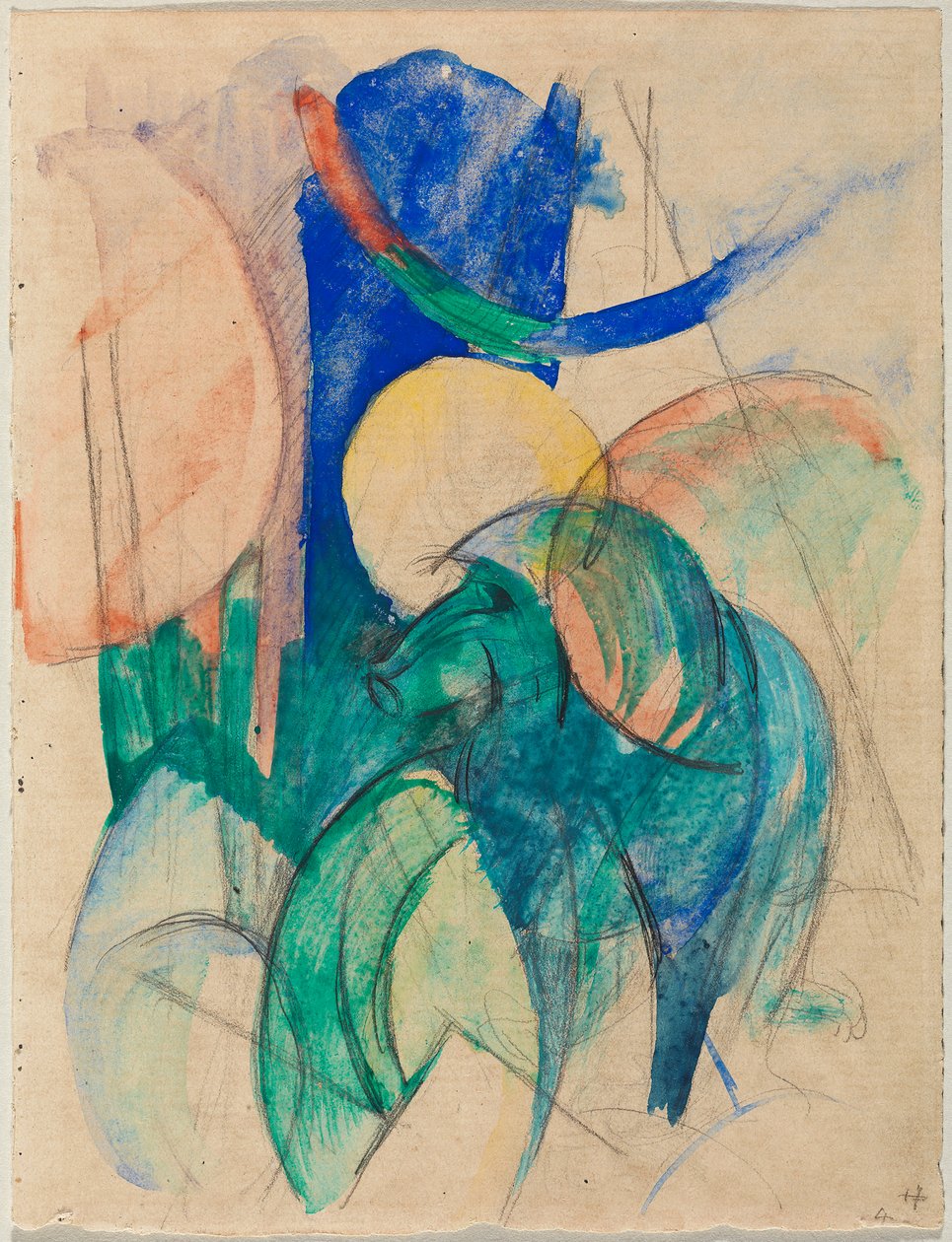 Mandrill af Franz Marc