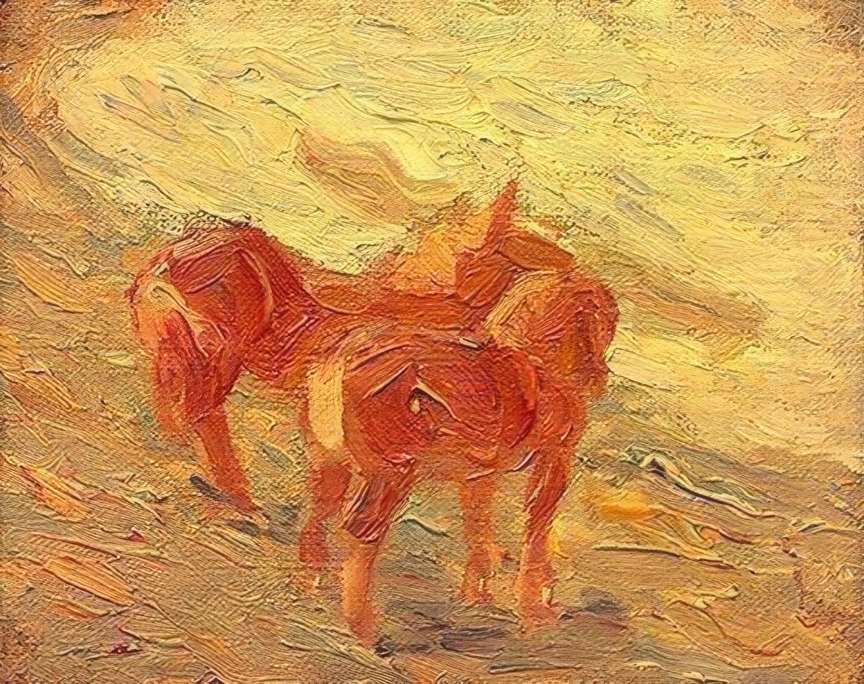 Heste ved havet af Franz Marc