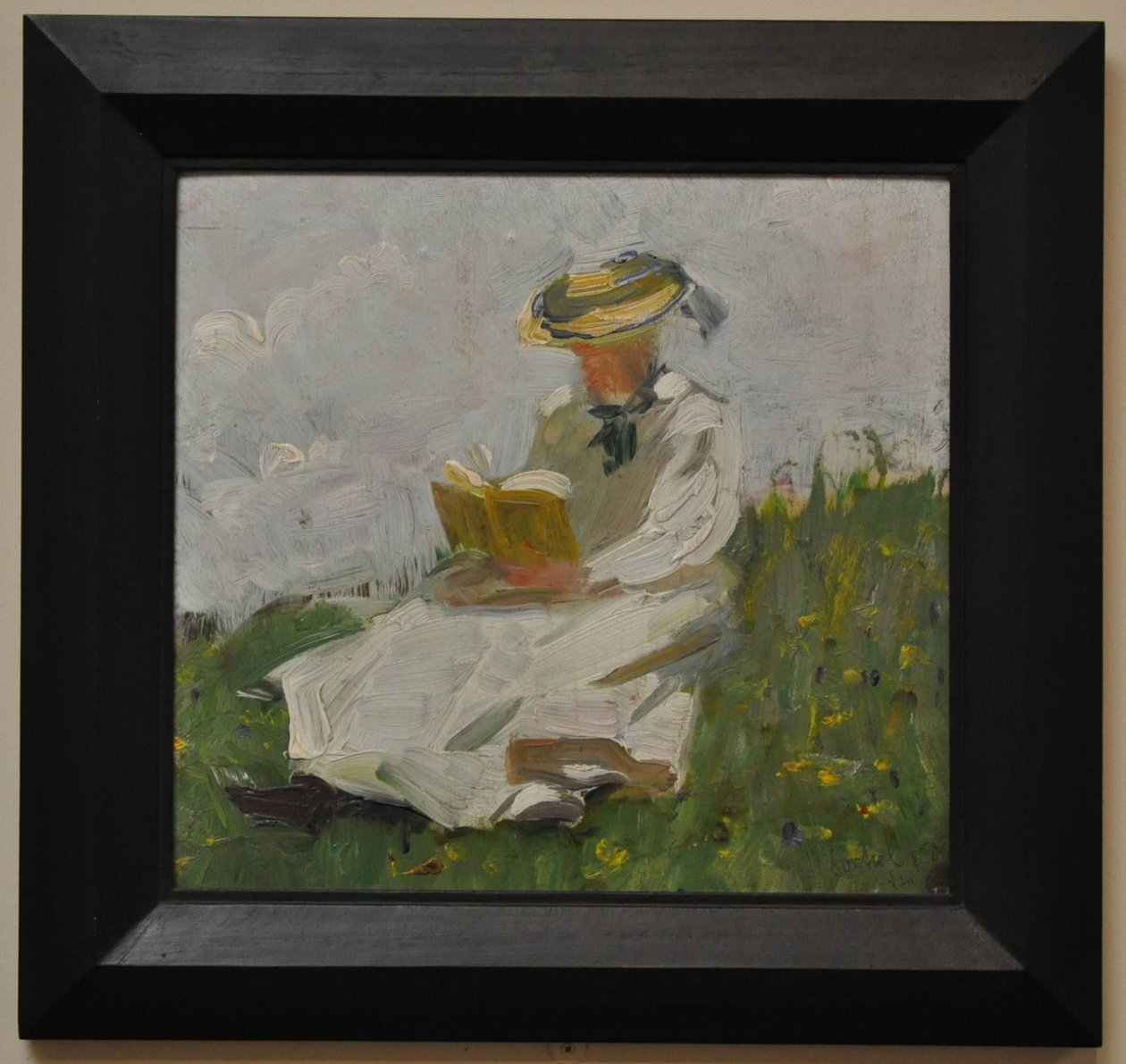 Læsende kvinde i det grønne af Franz Marc