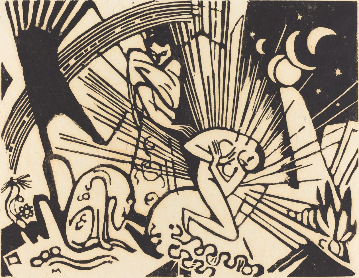 Forsoning Versoehnung, 1912. af Franz Marc