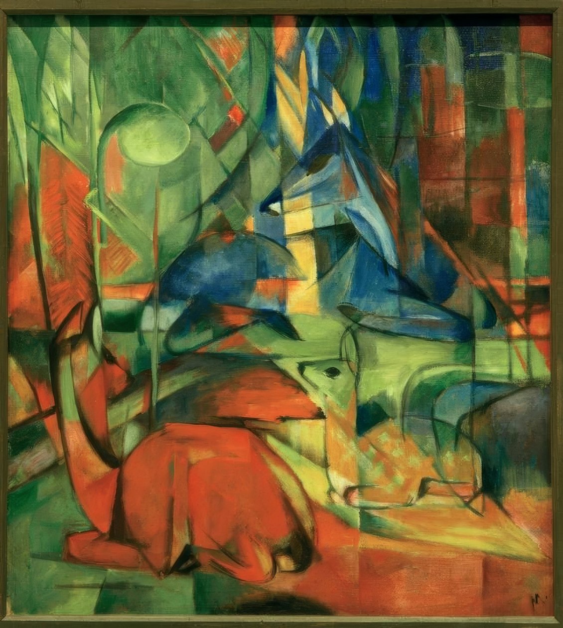 Rådyr i skoven II af Franz Marc
