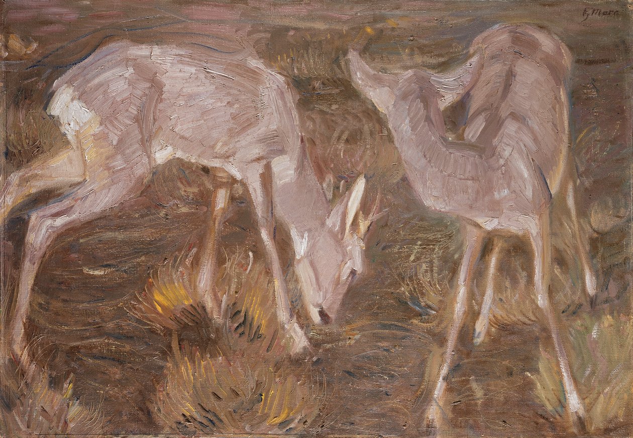 Rådyr i skumringen af Franz Marc