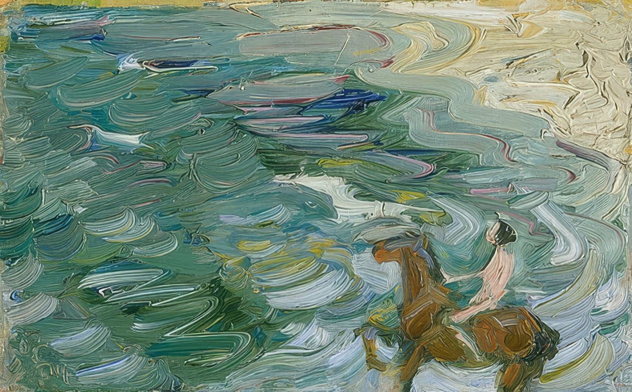 Rytter på stranden af Franz Marc